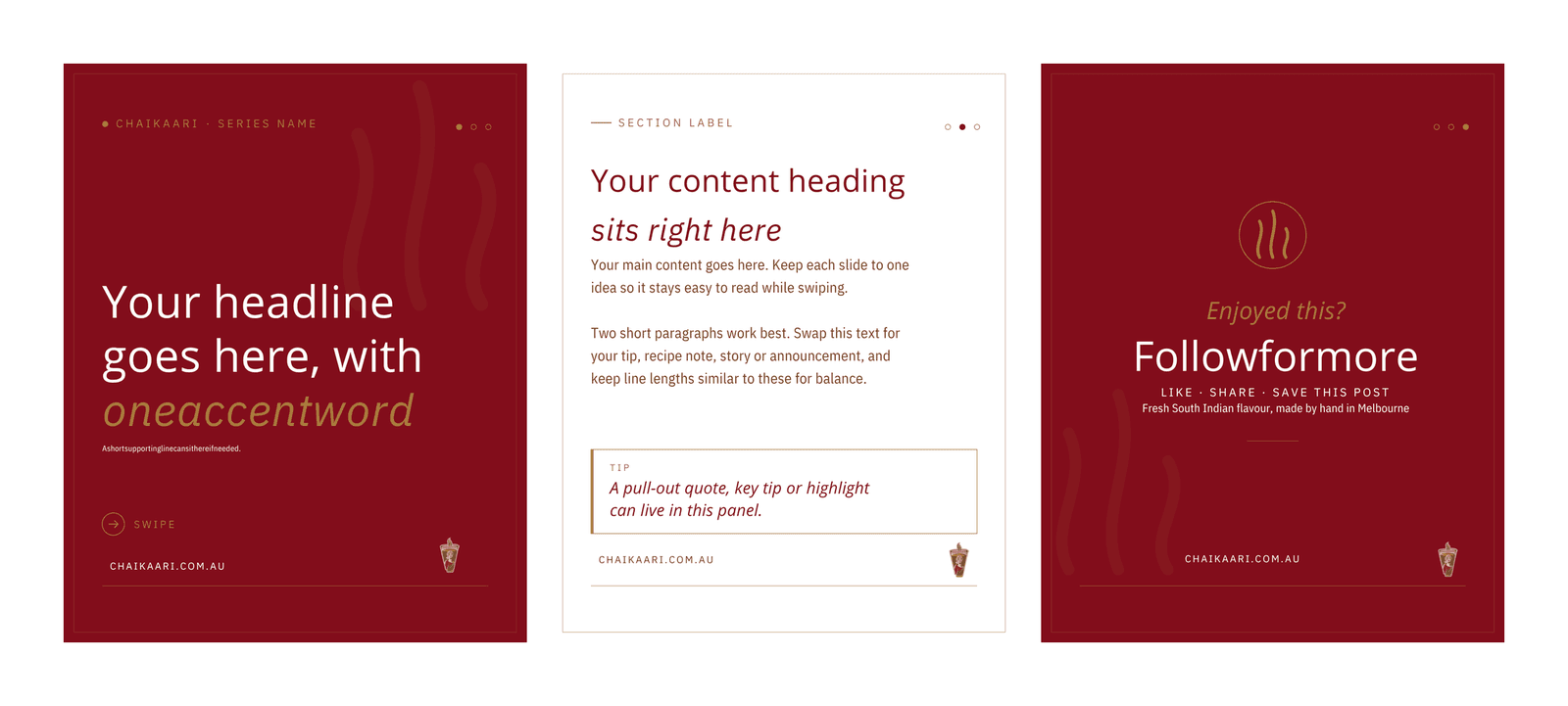 A Reusable Instagram Template System for Chaikaari
